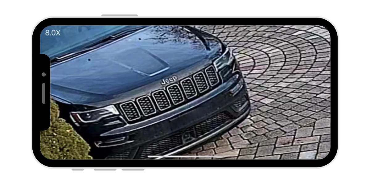 AI zoom detection 8x